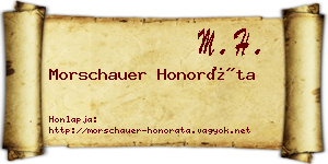 Morschauer Honoráta névjegykártya